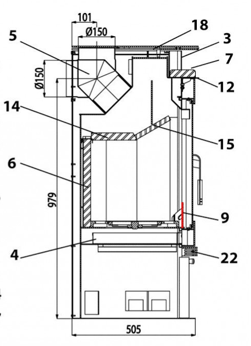 Haas-Sohn Harstad 216.15 stående rist