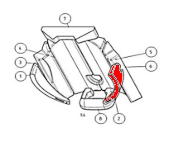 Austroflamm Clou compact Pellet Seitenstein rechts vorne Brennraumstein