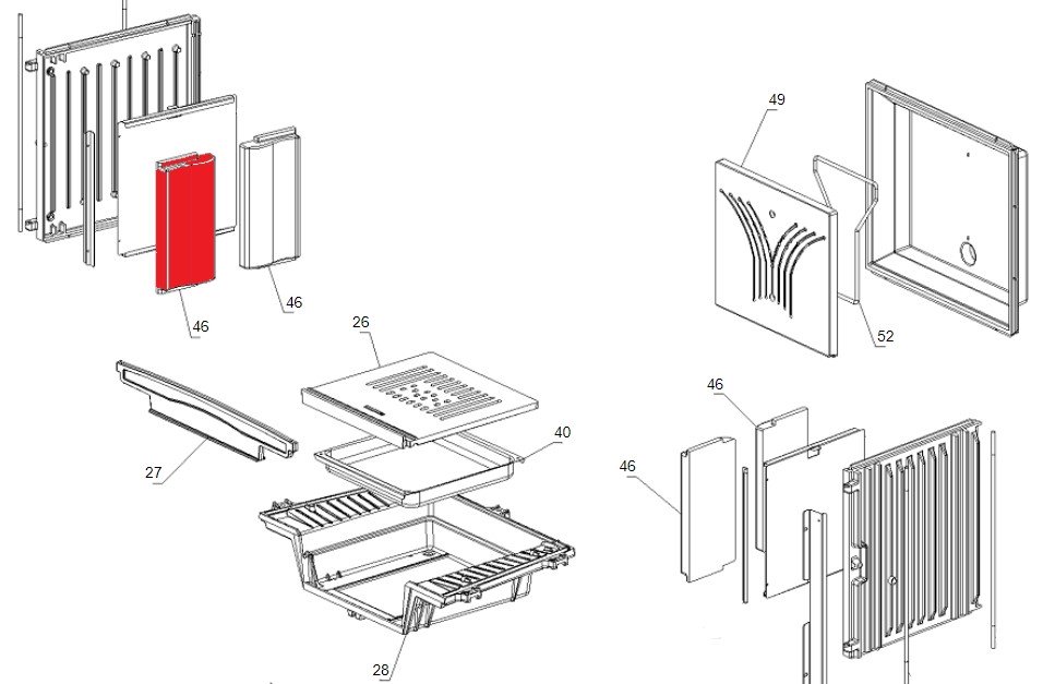 La Nordica Focolare 70 Piano Evo Crystal sidesten venstre foran