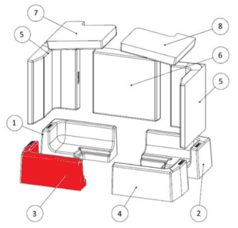 Austroflamm Dexter S3 bundsten venstre foran