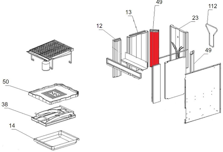 La Nordica America NE sideplade venstre bagved A