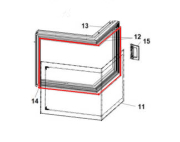 Austroflamm 55x55x51 K eck Scheibendichtung Dichtband