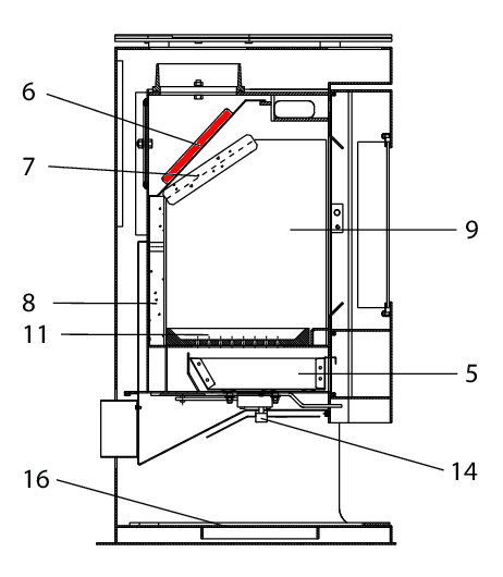 Wodtke KK 80-1 røgvenderplade oven