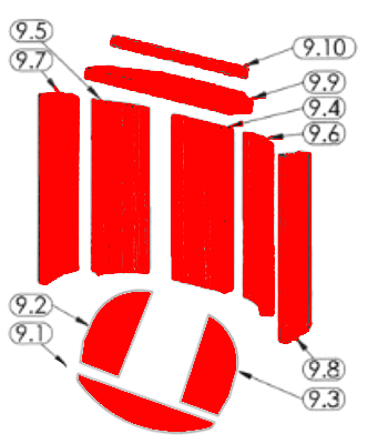 Oranier Polar 6 Feuerraumauskleidung C Brennraumauskleidung