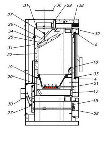 Fireplace Bora Ascherost Gussrost