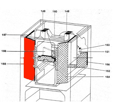 Wamsler K150 Isolierstein links vorne Brennraumstein