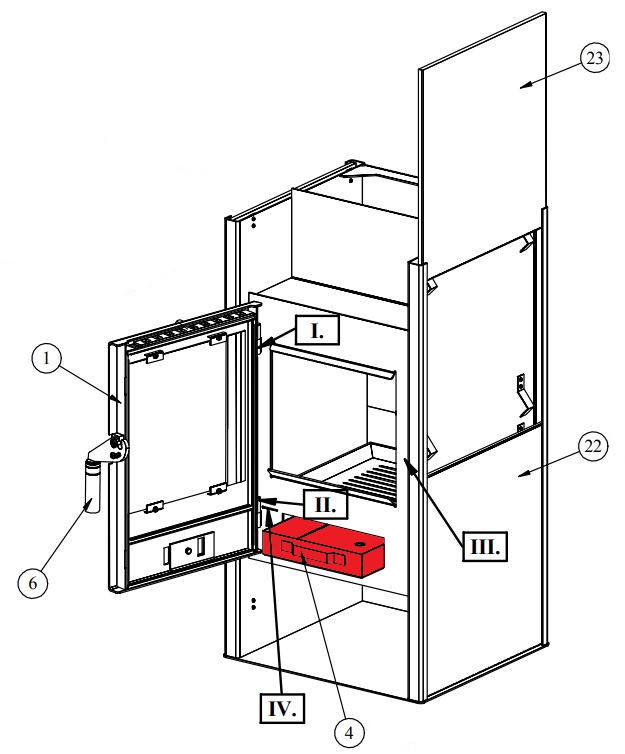 Fireplace Cremona askeskuffe