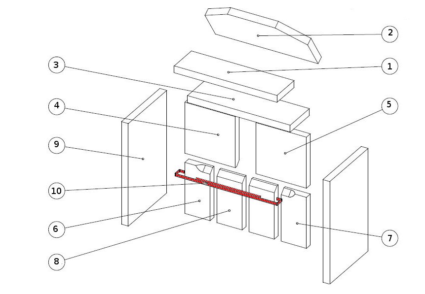 Wamsler Gea Rückwandstein Halterung Haltewinkel 