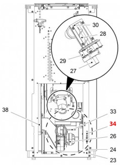 Haas+Sohn Pelletto II 434.08 Raumtemperaturfühler Sensor