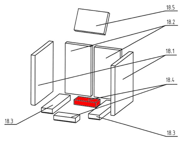 Oranier Nordik Bodenstein hinten B Feuerraumstein