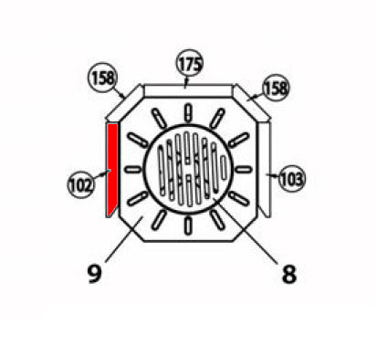 Haas+Sohn Kuopio 265.17 Seitenstein links vorne Feuerraumstein