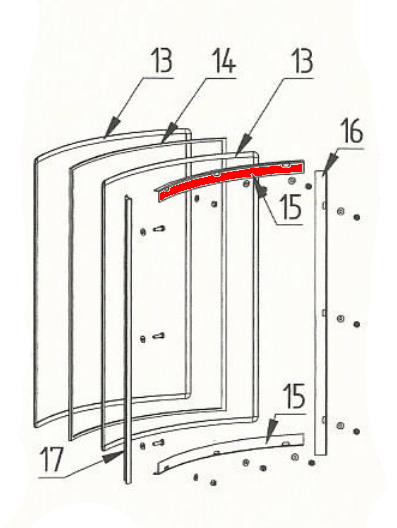 Fireplace Alicante Scheibenhalter oben Glasleiste