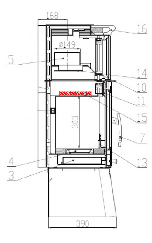 Haas-Sohn Treviso 320.15 røgvenderplade