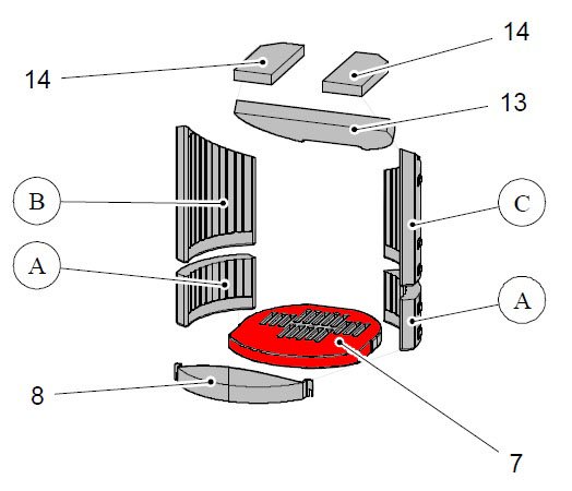 Haas+Sohn Kalius 286.12 Rostlager Feuerraumboden 