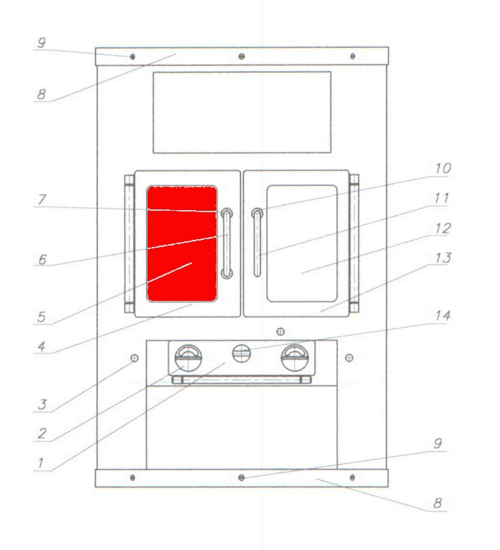 Fireplace Athen glas venstre A