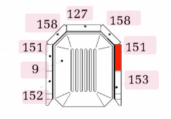 Haas+Sohn Millenium 200.15 Seitenstein rechts hinten Feuerraumstein