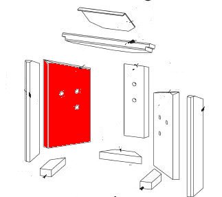 Fireplace Samba Seitenstein links hinten Vermiculitestein