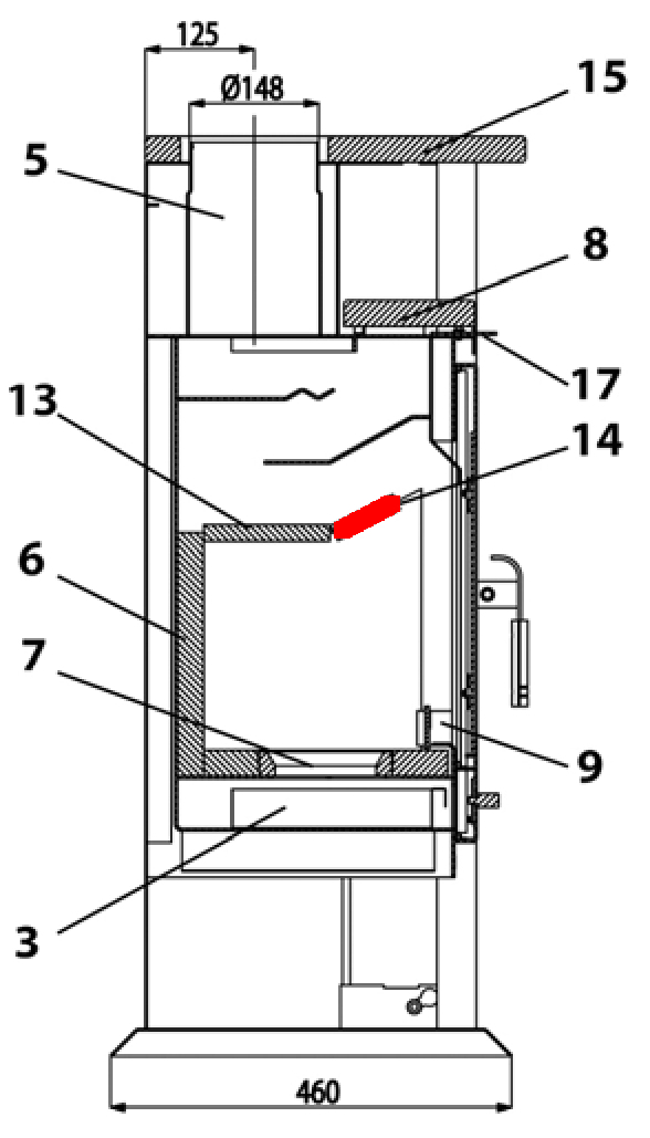 Haas+Sohn Viterbo 3 275.15 Zugumlenkung vorne Prallplatte