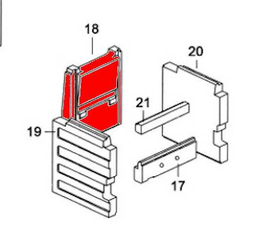 Haas+Sohn HSZ 40.2 Rückwandstein Feuerraumstein