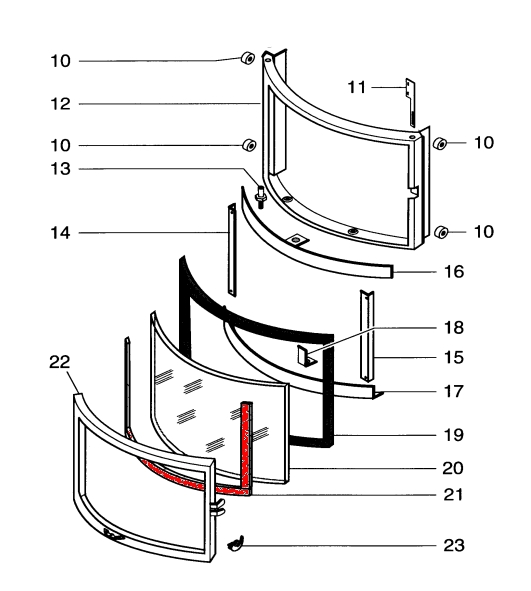 Supra Emeraude 1801 Scheibendichtung Flachdichtung