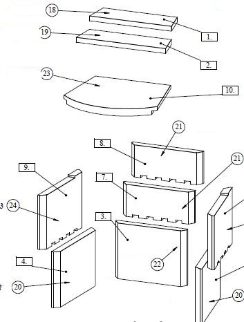 Fireplace Delos Feuerraumauskleidung Brennraumauskleidung