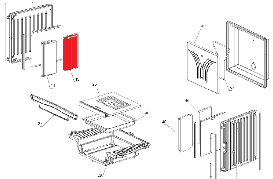 La Nordica Focolare 70 Piano Evo Crystal sidesten venstre bagved