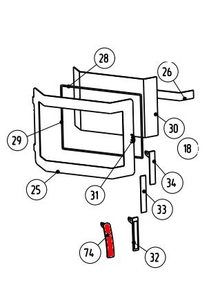 Wamsler PS Krypton Feuerraum Türgriff