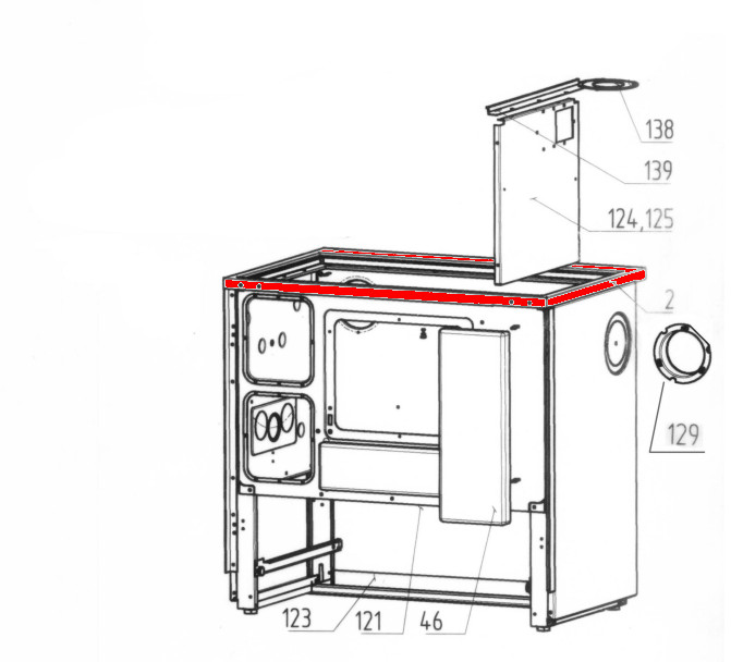 Wamsler K138 komfurramme