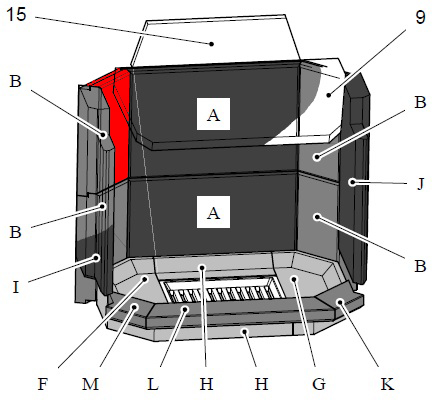 Haas+Sohn Prestige II 181.18 Seitenstein links hinten oben Schamottestein