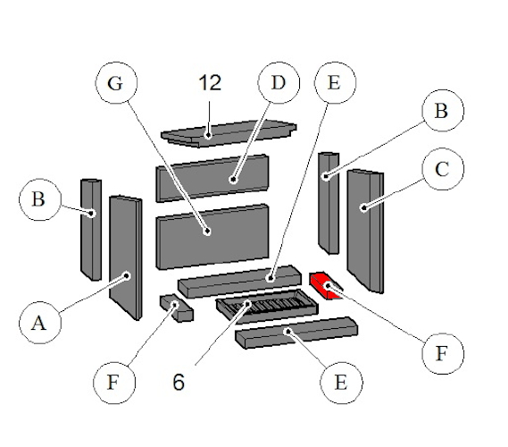 Haas+Sohn Pyrus easy 294.15 Bodenstein rechts Feuerraumstein