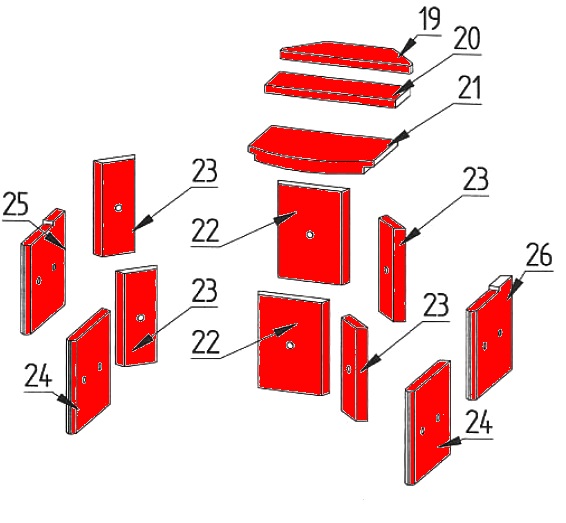 Fireplace Eden Feuerraumauskleidung Brennraumauskleidung