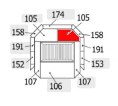 Haas+Sohn Siena 277.17 Pierre de sole à l’arrière à droite B pierre de la chambre de combustion