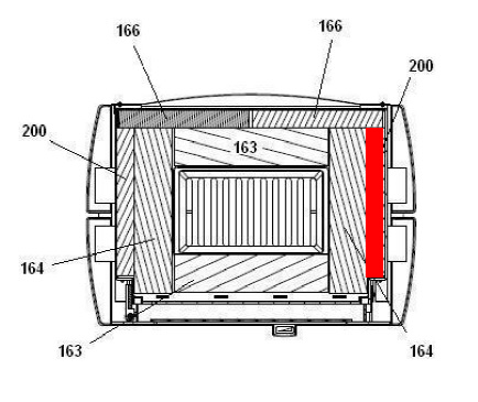 Haas+Sohn Palma 318.15 Pierre de paroi côté à droite pierre de la chambre de combustion