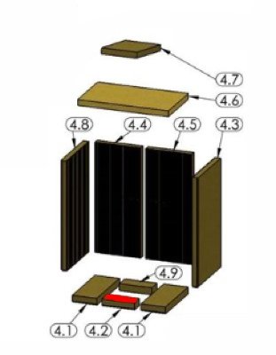 Oranier Astra 7 Bodenstein vorne liegender Brennraumstein