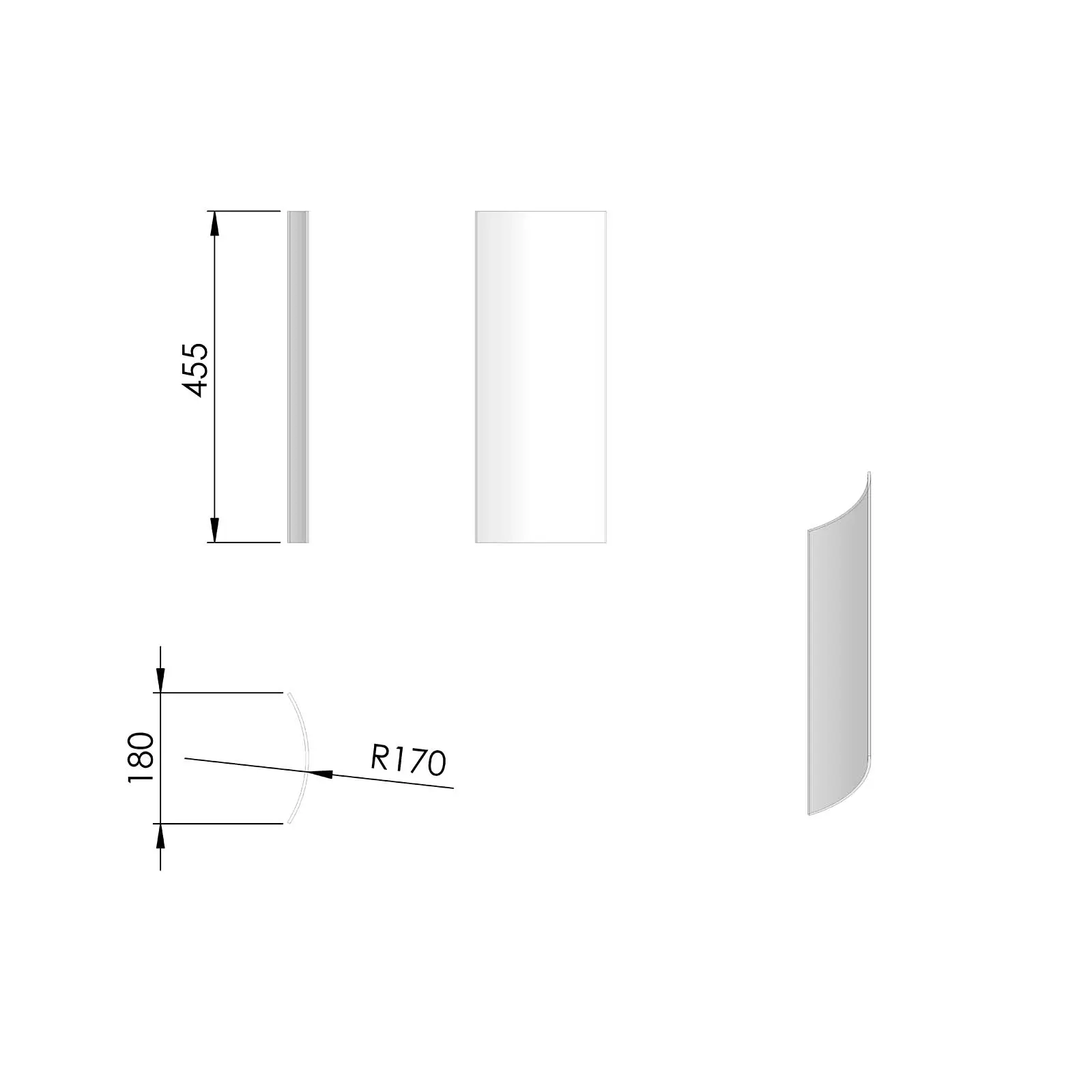 Termatech TT23RG sideglas venstre udenfor