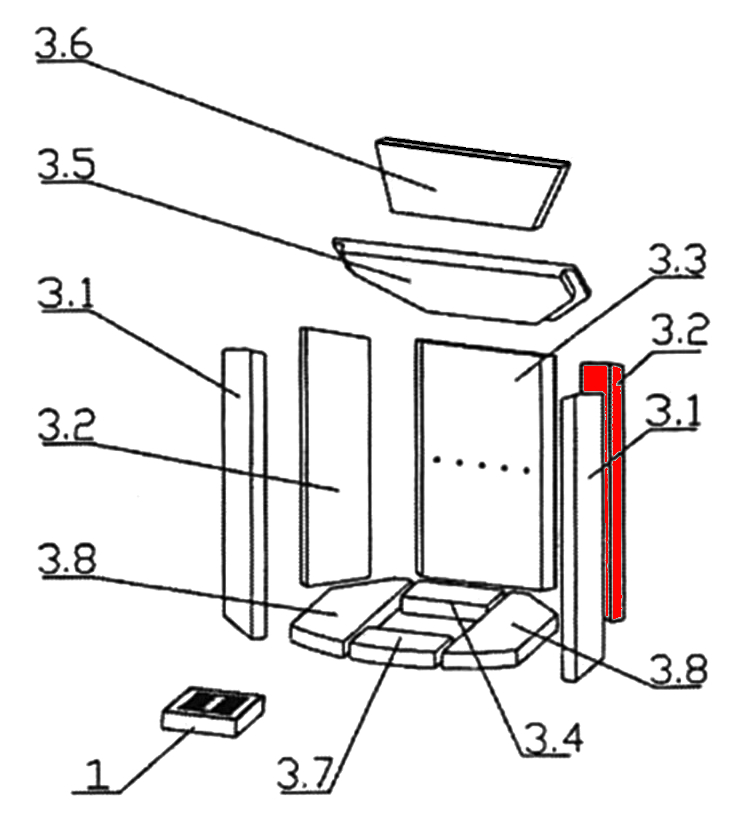 Oranier Polar 4 Seitenstein rechts hinten A Vermiculitestein