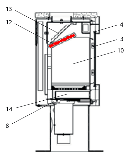 Wodtke K 120A røgvenderplade oven