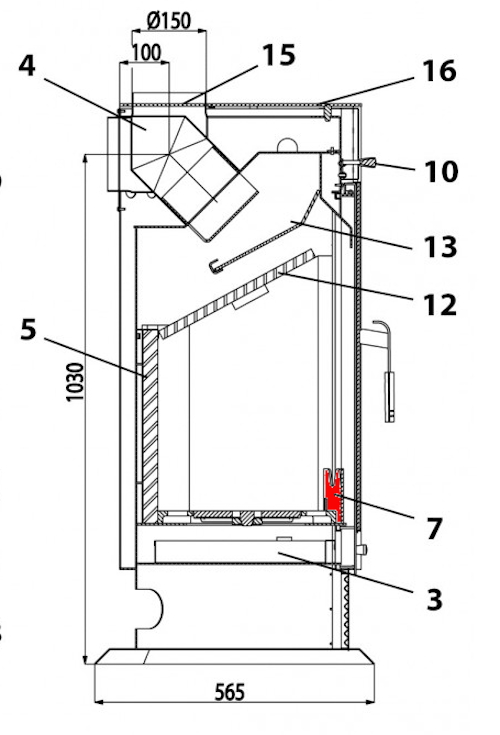 Haas-Sohn Isola 212.17 stående rist