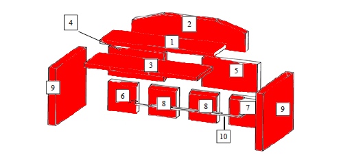 Wamsler Bolero Feuerraumauskleidung Brennraumauskleidung