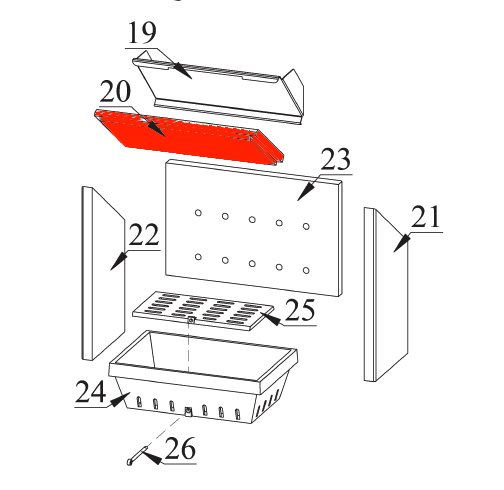 Fireplace Meltemi Zugumlenkung unten Umlenkung