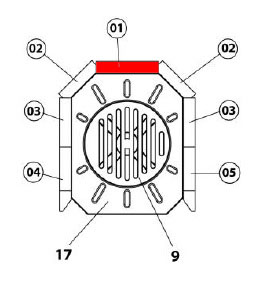 Haas+Sohn Husum 206.15 Pierre de paroi de fond