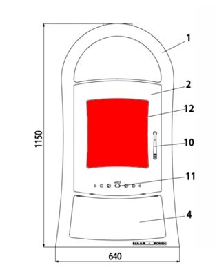 Haas+Sohn Vestre 268.17 Sichtscheibe Schauglas