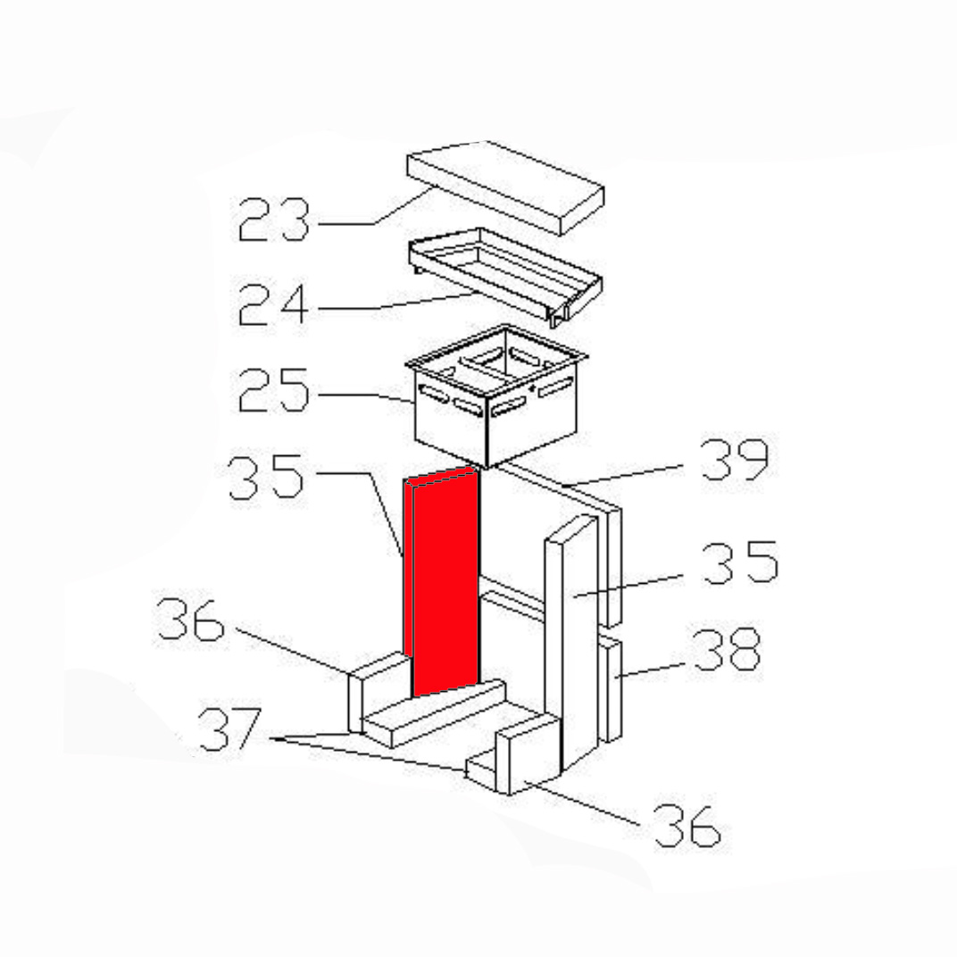 Supra Colysee Seitenstein links hinten Vermiculitestein