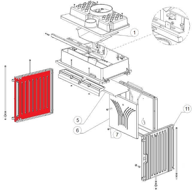 La Nordica Focolare 70 Piano sideplade venstre B