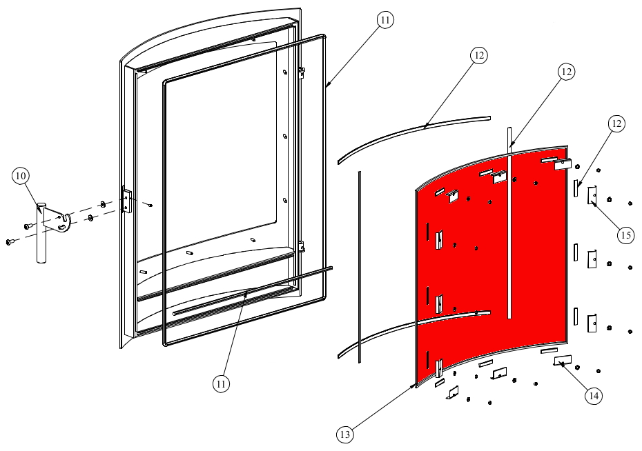 Fireplace Phoenix glas