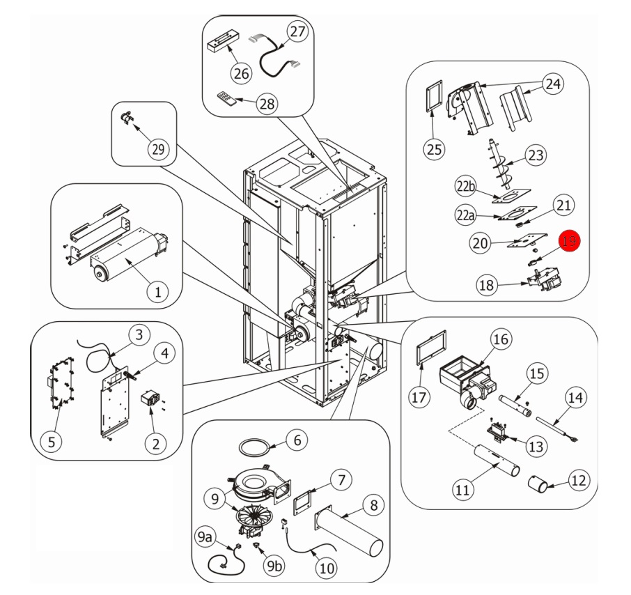 MCZ EGO-Air 1.0 forbindelsesstykke gearmotor