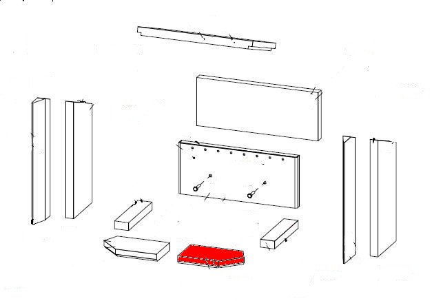 Fireplace Orlando Bodenstein rechts vorne Brennraumstein