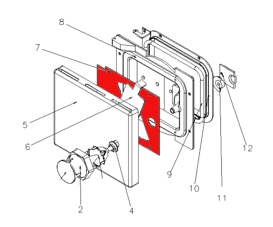 Wamsler K176A-70 Halterung für Luftregler Sekundär