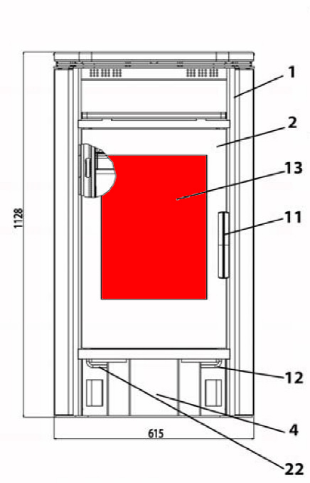 Haas+Sohn Nordal 249.17 vitre de la porte