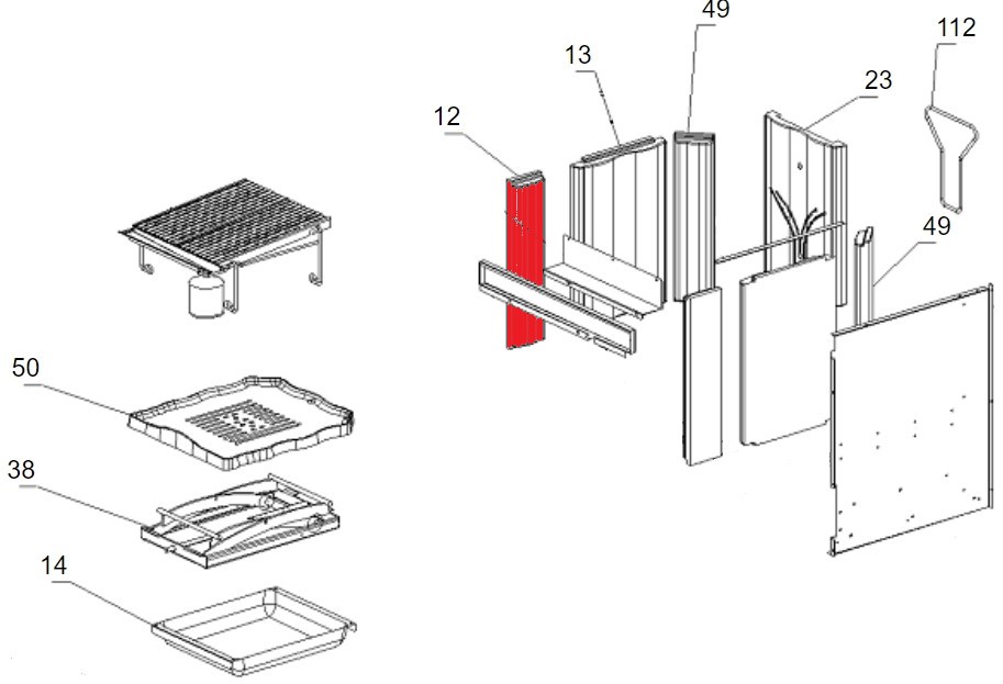 La Nordica America NE sideplade venstre foran D